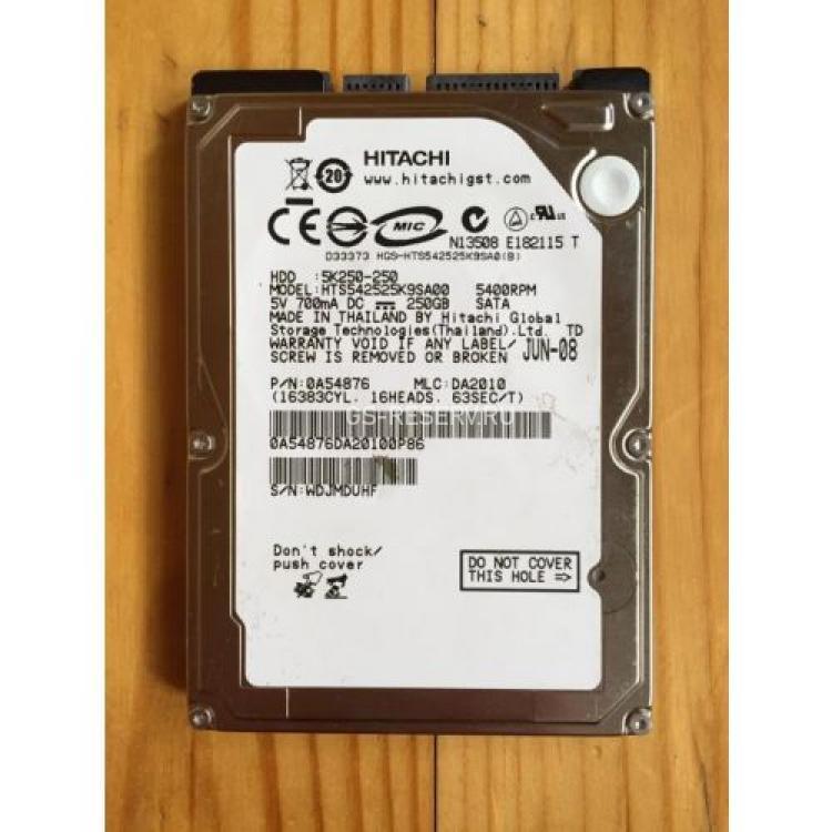 Жесткий Диск Hitachi Travelstar 5K250 250Gb (U150/5400/8Mb) SATA 2,5"(HTS542525K9SA00)