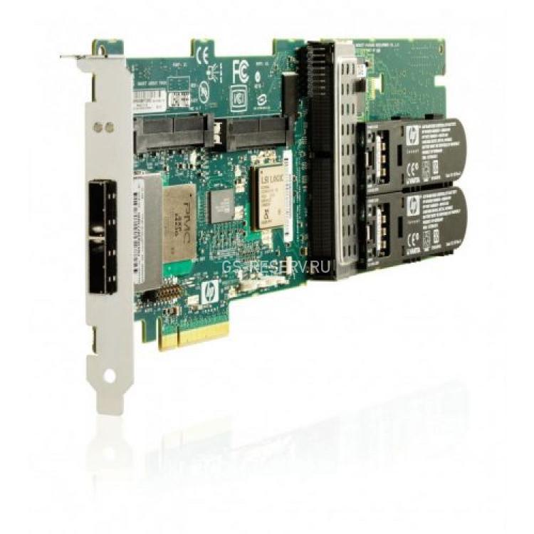 Контроллер SAS RAID HP Smart Array 512Mb 2BBU Int-2xSFF8484 (32-pin) Ext-2xSFF8088 (miniSAS) 16xSAS/SATA RAID60 U600 PCI-E8x(AD335A)
