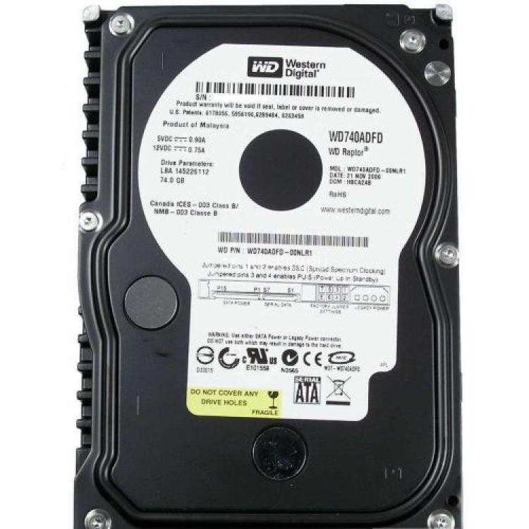 Жесткий Диск Western Digital Raptor 74Gb (U150/10000/16Mb) SATA(WD740ADFD-00NLR5)