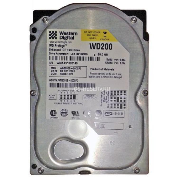 Жесткий Диск Western Digital Protege 20Gb (U100/5400/2Mb) IDE(WD200EB-00CSF0)