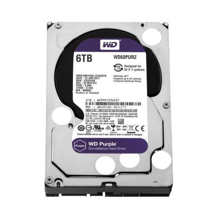 Жесткий Диск Western Digital Purple 6Tb (U600/5400/64Mb) AF 6G SATAIII(WD60PURZ-85ZUFY0)
