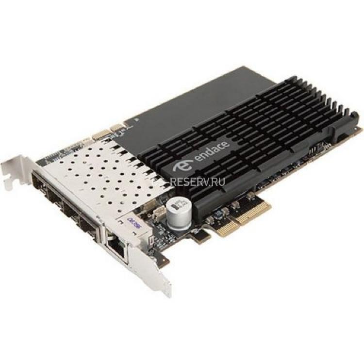 Сетевой Адаптер Endace Quad Port Network Monitoring Card 4xSFP 4x4Гбит/сек 1xRJ45 1000Base-T Fibre Channel HBA PCI-E4x(DAG 7.5G4)