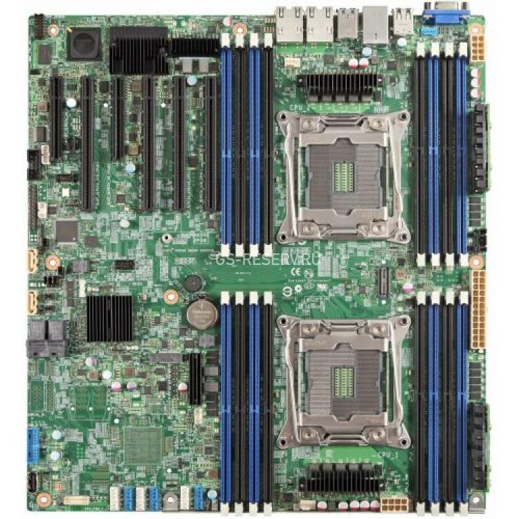 Материнская Плата Intel iC612PCH Dual Socket 2011-3 16DDR4 10SATAIII (2x mini-SAS HD) 4PCI-E16x 2PCI-E8x SVGA 2xGbLAN IPMI 2.0 E-ATX 8000Mhz For P4304XXMFEN2 P4304XXMUXX(S2600CW2R)
