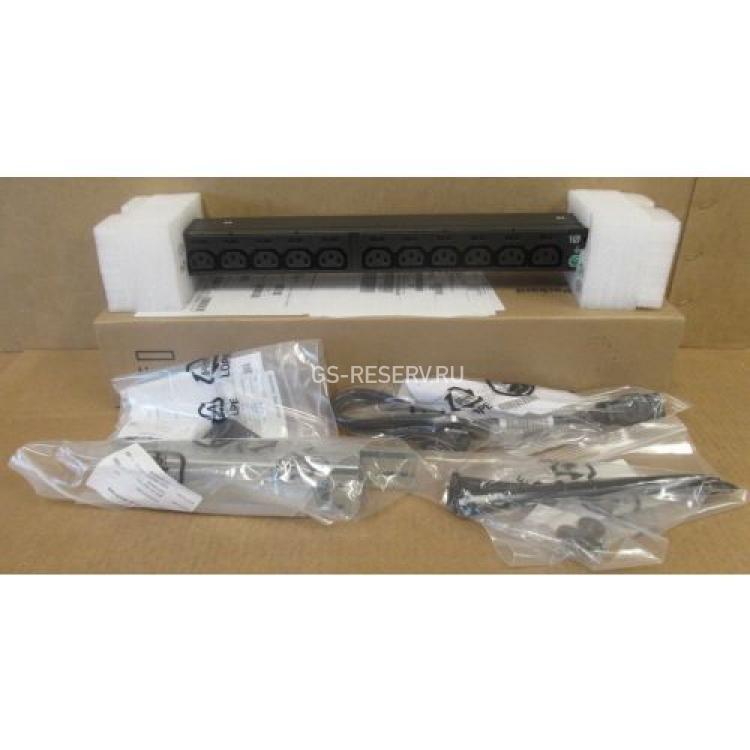 Распределительное Устройство Электропитания HP G2 Basic Detachable PDU Input 1xC20 Output 10xC13 16A 3.6kVA 100-240V Horizontal 1U For Gen7 Gen8 Gen9 Gen10(P9Q37A)