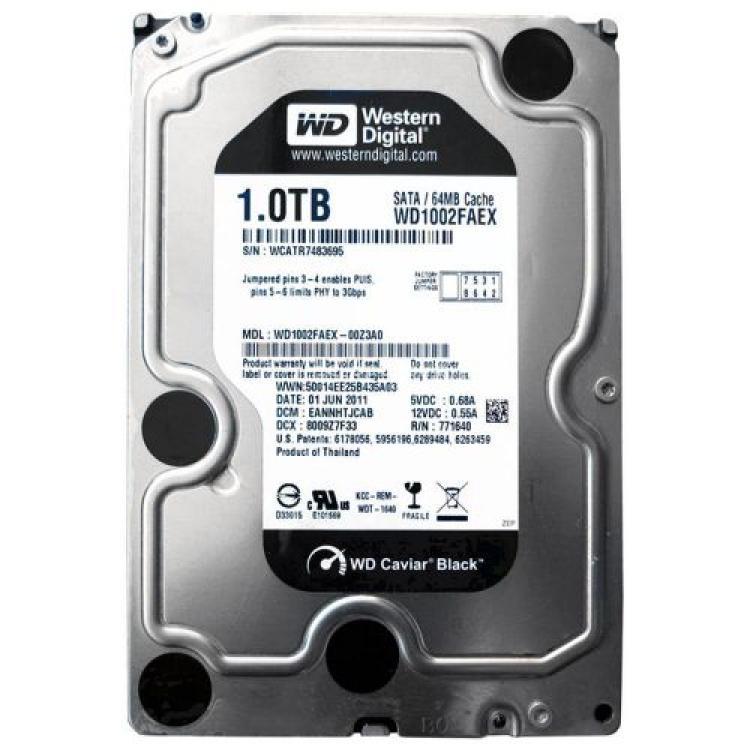 Жесткий Диск Western Digital Caviar Black 1Tb (U600/7200/64Mb) 6G SATAIII(WD1002FAEX-007BA0)