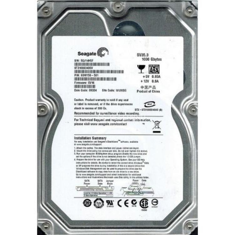 Жесткий Диск Seagate SV35.3 1Tb (U300/7200/32Mb) SATAII(9DM158)
