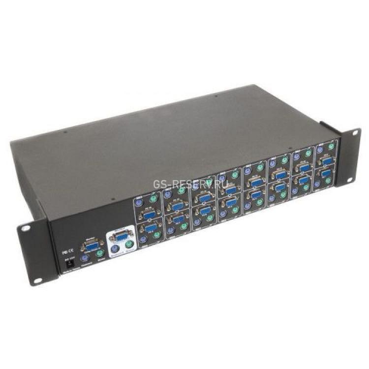 KVM Переключатель D-Link 16xChannel 1xHD15Pin&2xPS 1920x1440 19" 2U W/Cables(DKVM-16E)