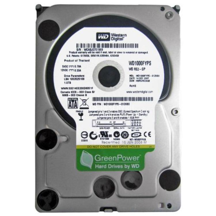 Жесткий Диск Western Digital RE2-GP 1Tb (U300/IntelliPower/16Mb) TLER SATAII(WD1000FYPS)