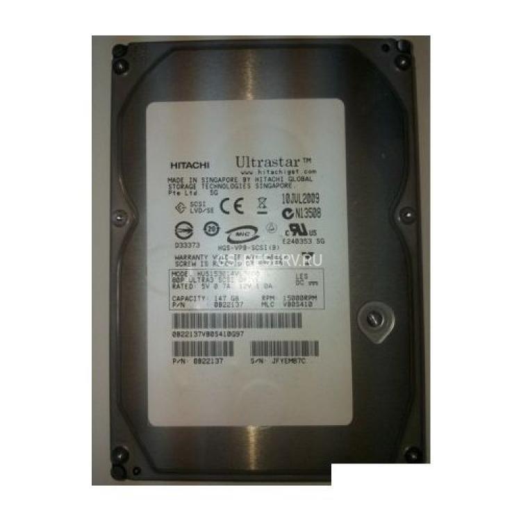 Жесткий Диск Hitachi Ultrastar 15K300 147Gb (U320/15000/16Mb) 80pin U320SCSI(0B22137)