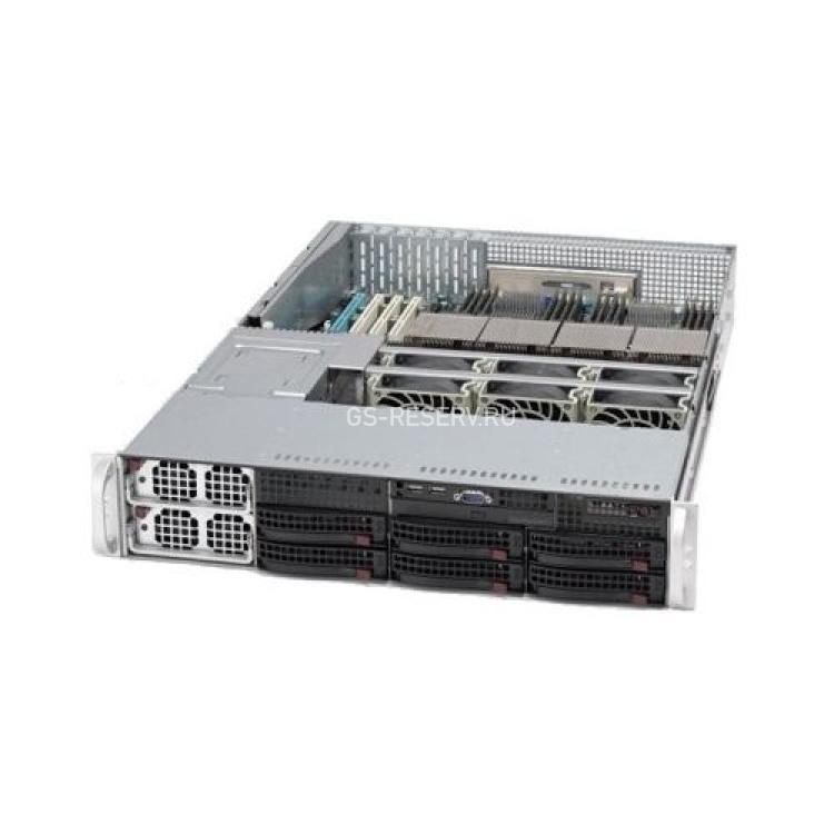 Платформа SuperMicro SuperServer Quad Socket LGA1567 i7500 32DDRIII 8xSATAII 6xHotSwap 2PCI-E16x 2PCI-E8x 2GbLAN 6400Mhz 2x1400Wt E-ATX 2U (No PSU)(CSE-828TQ-R1400LPB)
