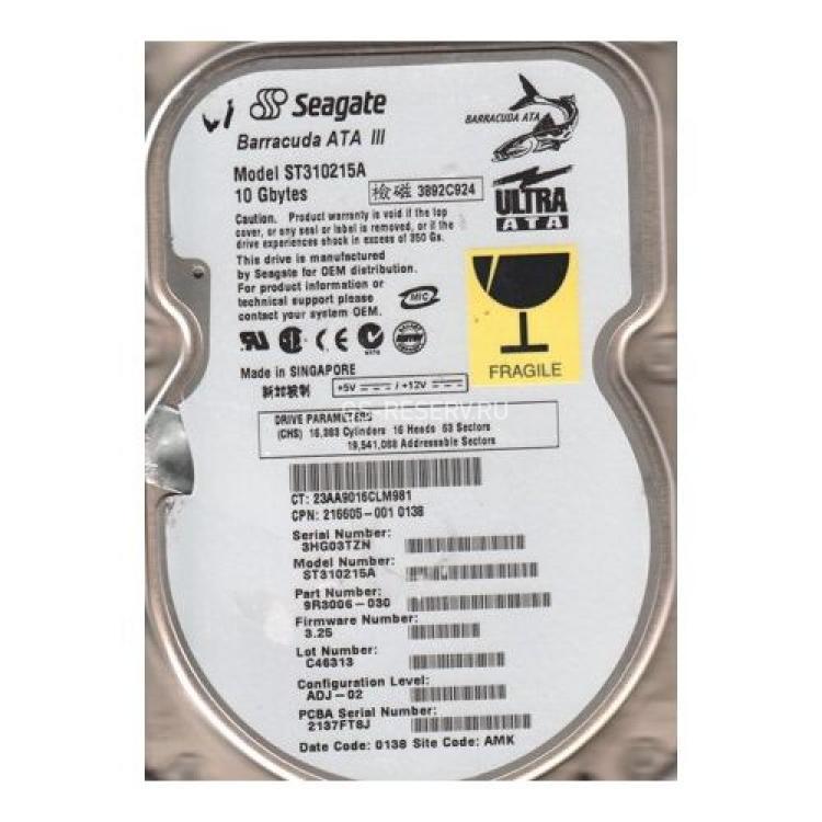 Жесткий Диск Seagate Barracuda ATA III 10,2Gb (U100/7200/2Mb) IDE(9R3006)