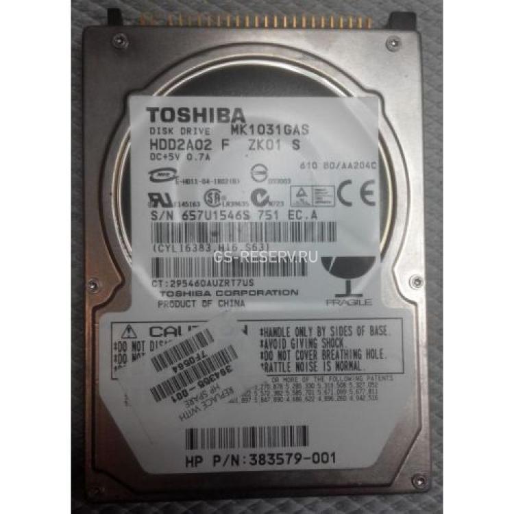 Жесткий Диск Toshiba 100Gb (U100/4200/8Mb) IDE 2,5"(MK1031GAS)