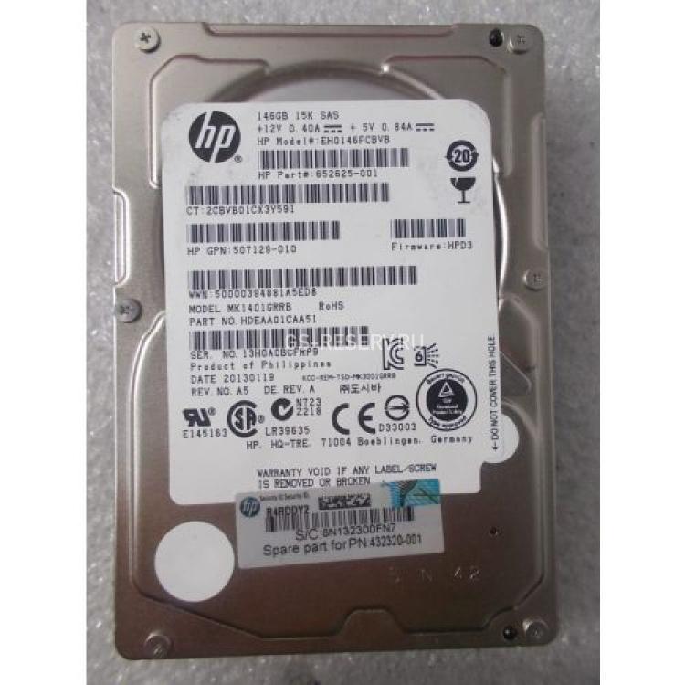 Жесткий Диск HP (Toshiba) MK1401GRRB 146Gb (U600/15000/32Mb) 6G SAS 2,5" For Gen4 Gen5 Gen6 Gen7 Integrity rx2800 i2 i4 rx6600 rx3600 rx2660(507129-009)