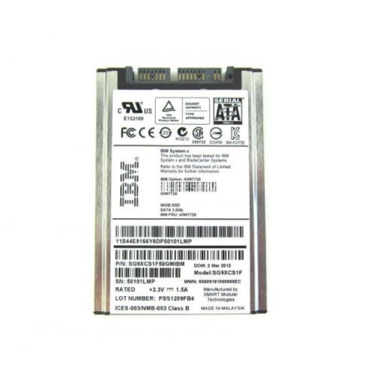 Твердотелый Накопитель SSD IBM (SanDisk) 50Gb 3G SATAII microSATA 1,8" For x3650M4 x3690X5 x3750M4 x3850X5 x3950X5 BladeCenter HX5 HS22V iDataPlex dx360M4 Flex System x220 x240 x440 Compute Node(SG9XCS1F)