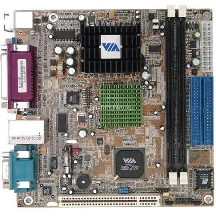 Материнская Плата Via CPU Via C3 1GHz 2SDR 2IDE PCI SVGA LAN AC97-2ch Mini-ITX(EPIA-5000)