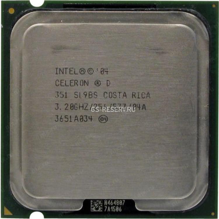 Процессор Intel Celeron 3200Mhz (533/L2-256Kb) EM64T 84Wt LGA775 Prescott(SL7TZ)