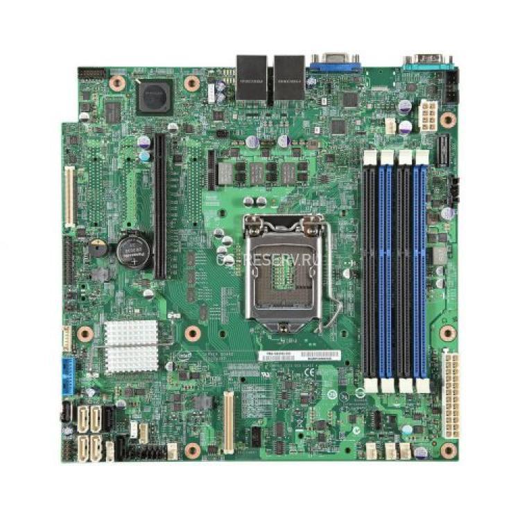 Материнская Плата Intel c224 S1150 4DualDDRIII 4SATAIII 2SATAII PCI-E16x&Riser 2LAN1000 SVGA mATX 1U(927058)