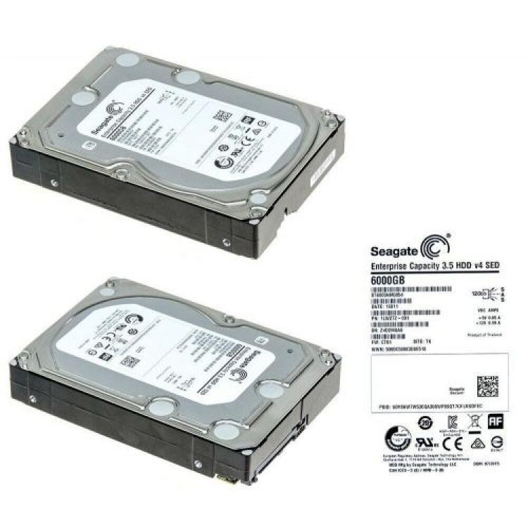 Жесткий Диск Seagate Enterprise Capacity 3.5 HDD v4 SED 6Tb (U1200/7200/128Mb) SED 512e 12G SAS 3,5"(1LW27Z)
