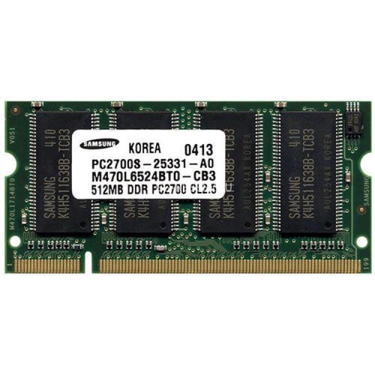 RAM SO-DIMM DDR333 Samsung 512Mb CL2.5 PC2700(M470L6524BT0-CB3)
