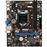 Материнская Плата MSI iH81 S1150 HT 2DualDDRIII 2SATAIII 2SATAII PCI-E16x3.0 PCI-E1x Video HDMI LAN1000 AC97-8ch 2USB3 mATX 5000Mhz(H81M-E33)