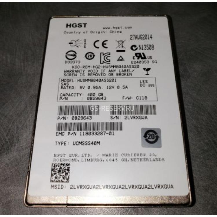Твердотелый Накопитель SSD SAS HGST SSD800MM 400Gb SED MLC 12G SAS 2,5"(HUSMM8040ASS201)