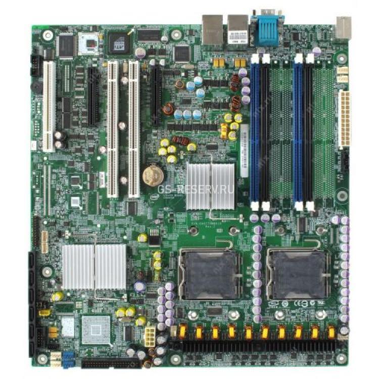 Материнская Плата Intel i5000V Dual Socket 771 4FBD 6SATAII U100 2PCI-E8x 2PCI-X PCI SVGA 2xGbLAN E-ATX 1333Mhz(S5000VSA4DIMM)