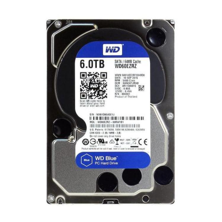 Жесткий Диск Western Digital Blue 6Tb (U600/5400/64Mb) 6G SATAIII(WD60EZRZ-00GZ5B1)