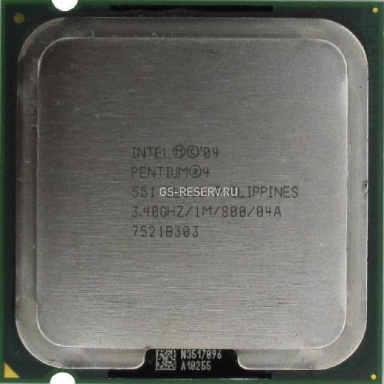 Процессор Intel Pentium 551 3400Mhz (800/L2-1Mb) EM64T HT 115Wt LGA775 Prescott(SL9C5)