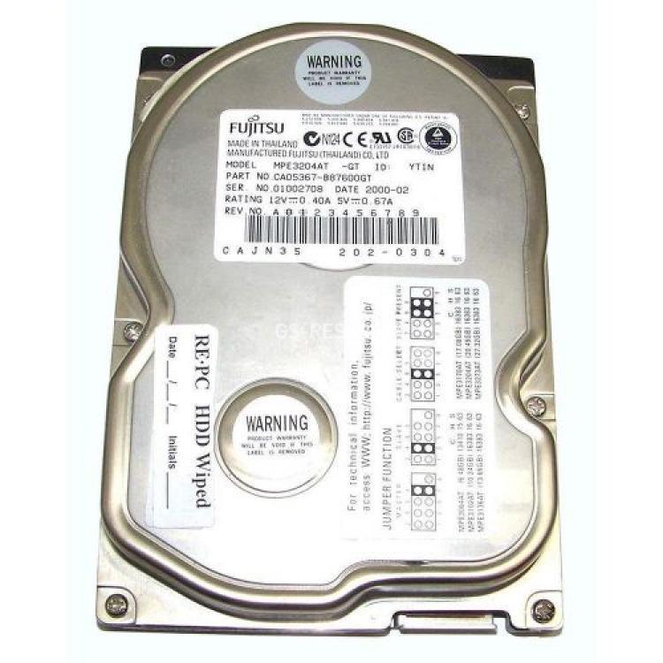 Жесткий Диск Fujitsu 20,4Gb (U66/5400/2Mb) IDE(MPF3204AT)