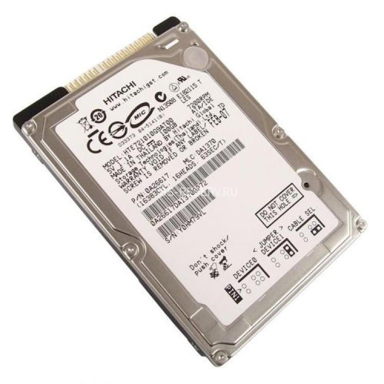 Жесткий Диск Hitachi Travelstar E7K100 100Gb (U100/7200/8Mb) IDE 2,5"(0A26617)