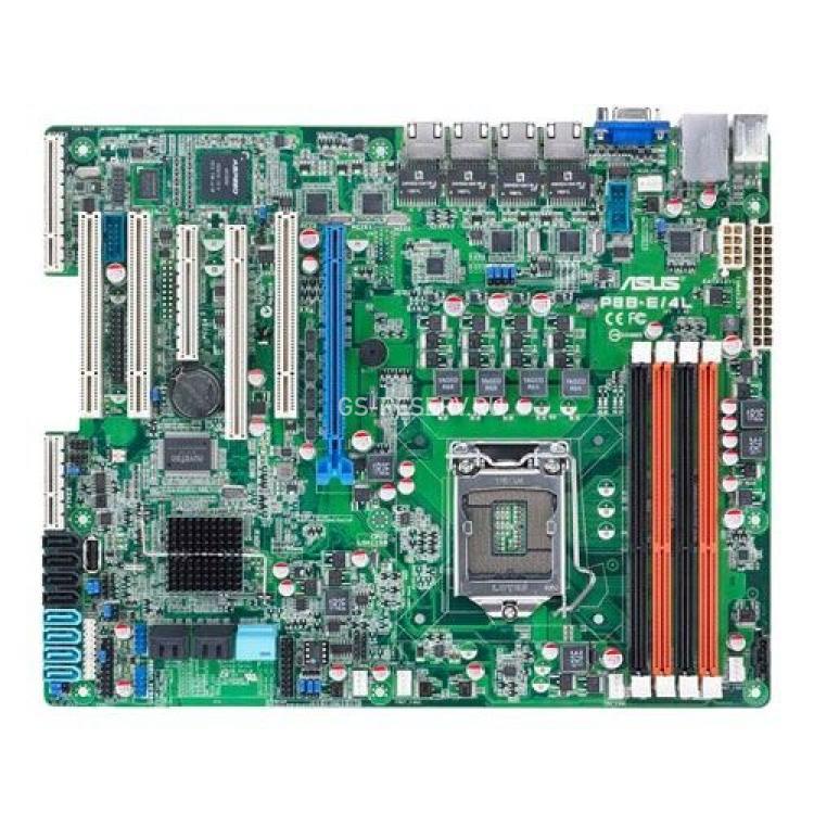 Материнская Плата Asus c204 S1155 4DualDDRIII 0(8)SAS 2SATAIII 4SATAII 2PCI-E16x PCI-E8x 3PCI 4LAN1000 SVGA ATX(P8B-E/4L)