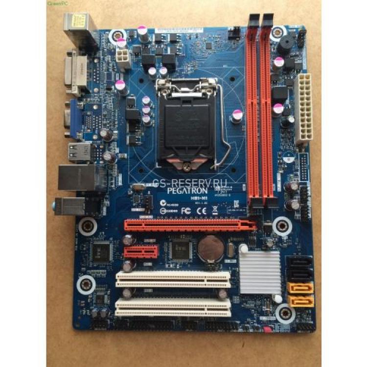 Материнская Плата Pegatron iH81 S1150 HT 2DualDDRIII 2SATAIII 2SATAII PCI-E16x3.0 PCI-E1x 2PCI Video DVI LAN1000 AC97-6ch 2USB3 mATX 5000Mhz(H81-M1/DVI)