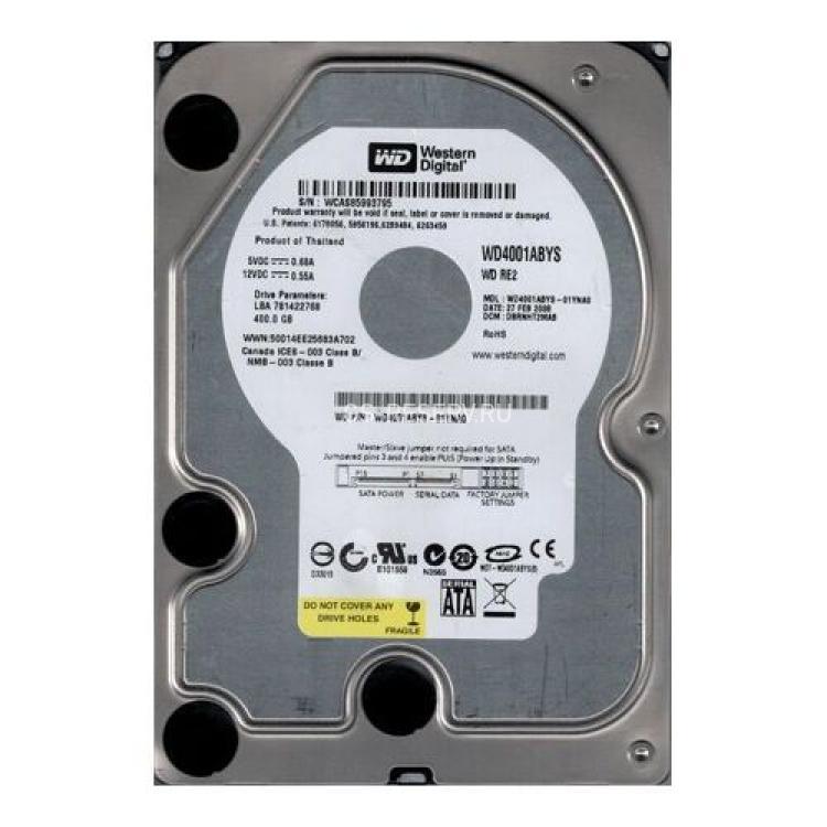 Жесткий Диск Western Digital RE2 400Gb (U300/7200/16Mb) SATAII(WD4001ABYS)