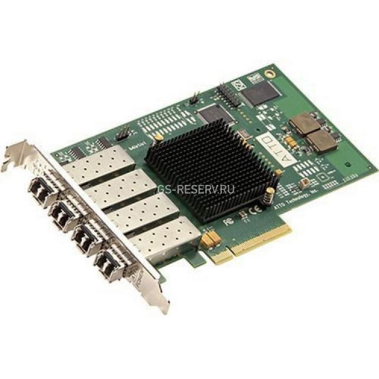 Сетевой Адаптер ATTO 8x4Гбит/сек Quad Port Fibre Channel HBA LP PCI-E8x(CTFC-84EN-000)