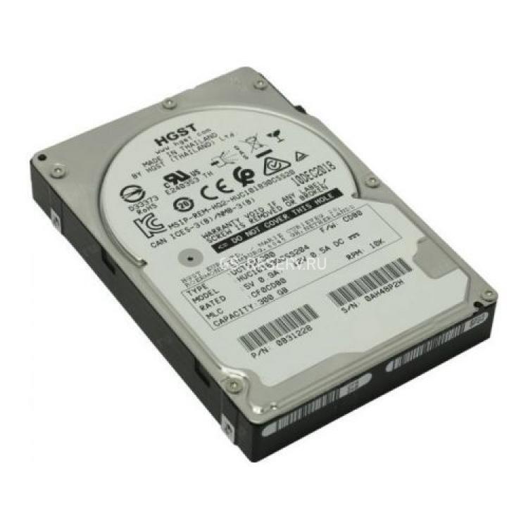 Жесткий Диск HGST (Hitachi) Ultrastar C10K1800 300Gb (U1200/10520/128Mb) Secure Erase 512n 12G SAS 2,5"(0B31228)