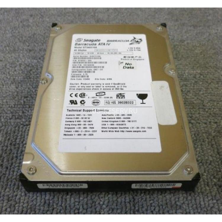 Жесткий Диск Seagate Barracuda ATA IV 40Gb (U100/7200/2Mb) IDE(ST340016A)