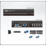 KVM Разветвитель Video/Audio Aten VanCryst A/V Over Lan Splitter 4-Port SVGA/Audio 4xRJ45 1U(VS1204T)