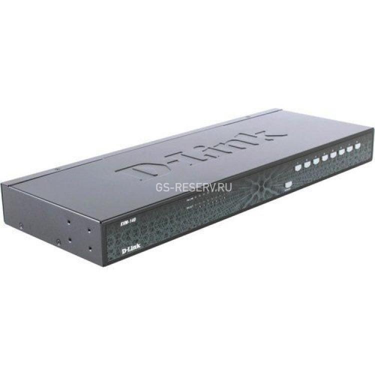 KVM Переключатель D-Link 8xChannel 1xHD15Pin&2xPS/2 2048x1536 19" 2U W/Cables(KVM-140)