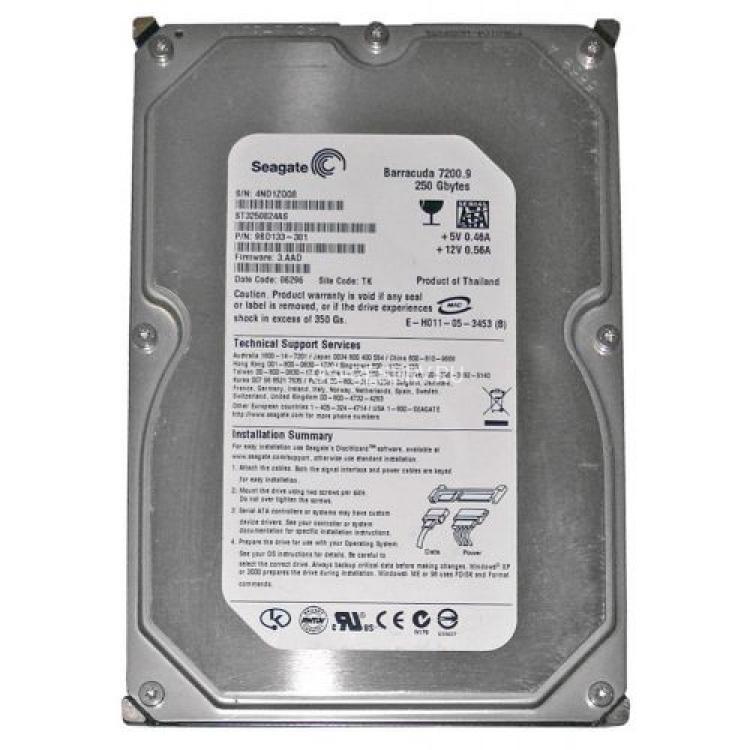 Жесткий Диск Seagate Barracuda 7200.9 250Gb (U300/7200/8Mb) NCQ SATAII(9BD133)