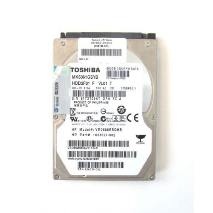 Жесткий Диск HP 500Gb (U300/7200) Non Hot Plug SATAII 2,5" For Gen4 Gen5 Gen6 Gen7(507753-B21)