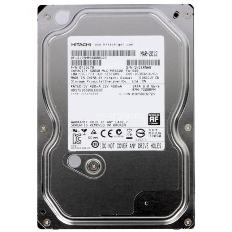 Жесткий Диск Hitachi Deskstar 7K1000.D 500Gb (U600/7200/32Mb) 6G SATAIII(HDS721050DLE630)