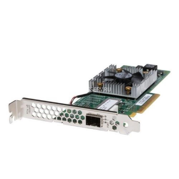 Сетевой Адаптер Qlogic 16Гбит/сек Single Port 1xSFP+ Fibre Channel HBA LP PCI-E8x(QLE2660)