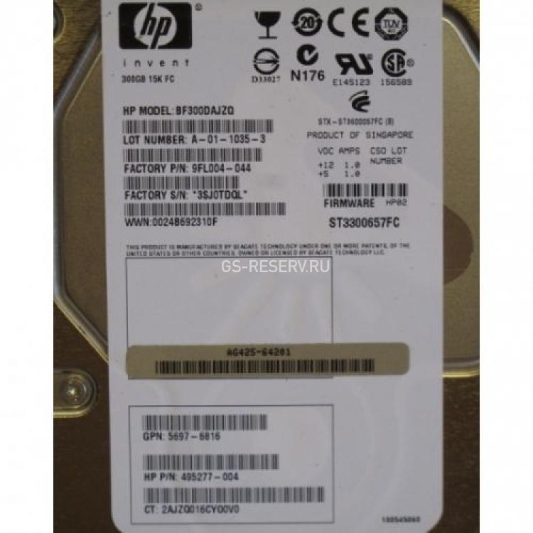 Жесткий Диск HP (Seagate) Cheetah 15K.7 ST3300657FC 300Gb (U4096/15000/16Mb) 40pin Fibre Channel 3,5" For StorageWorks EVA 4400 6400 8400 M6412 EVA 4100 4000 6100 6000 8100 8000 M5314(531294-001)