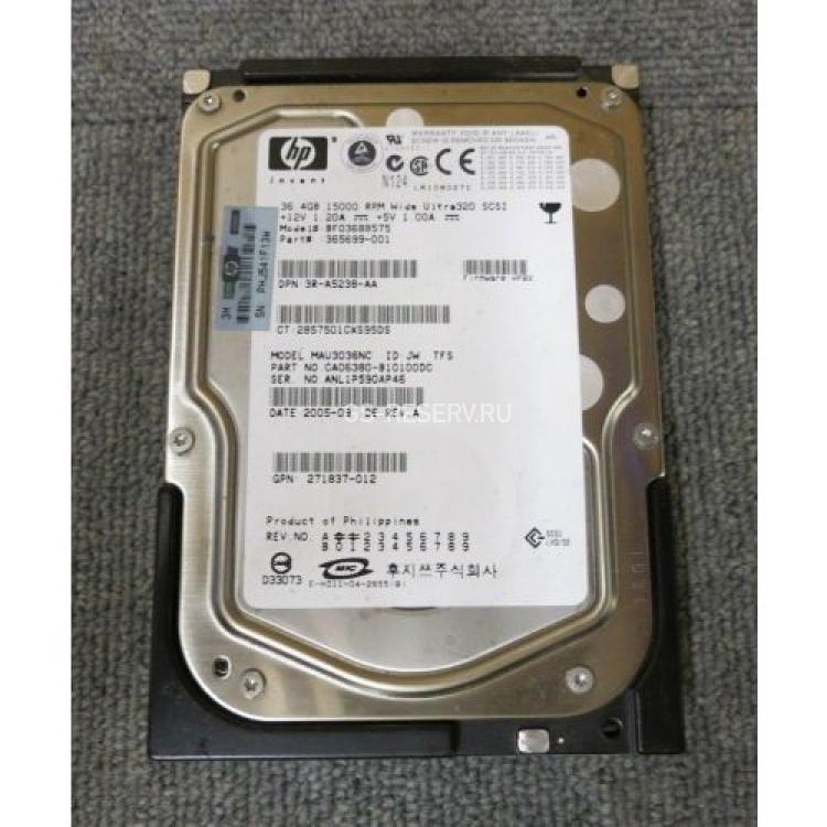 Жесткий Диск HP (Fujitsu) MAU3036NC 36,4Gb (U320/15000/8Mb) 80pin U320SCSI(BF03688575)