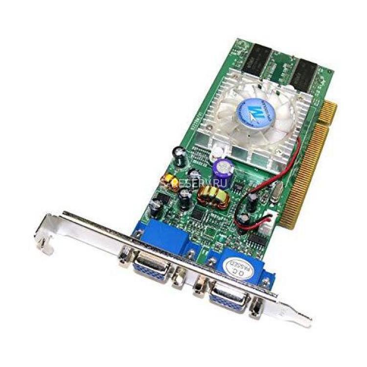 Видеокарта Jaton GF4MX440 64Mb 64Bit DDR DualHead PCI(198PCI-64Twin)