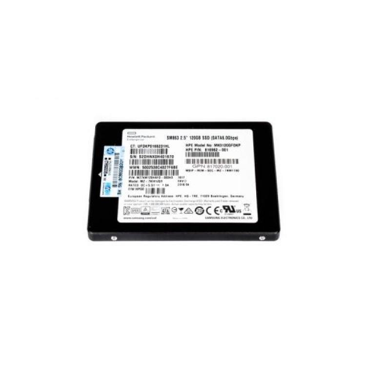 Твердотелый Накопитель SSD HP (Samsung) MZ-7KM120HAFD-000H3 120Gb U600 6G SATAIII 2,5" For Gen7 Gen8 Gen9 Gen10(728764-001)