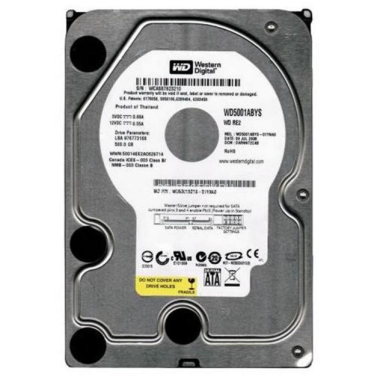 Жесткий Диск Western Digital RE2 500Gb (U300/7200/16Mb) SATAII(WD5001ABYS-01YNA0)