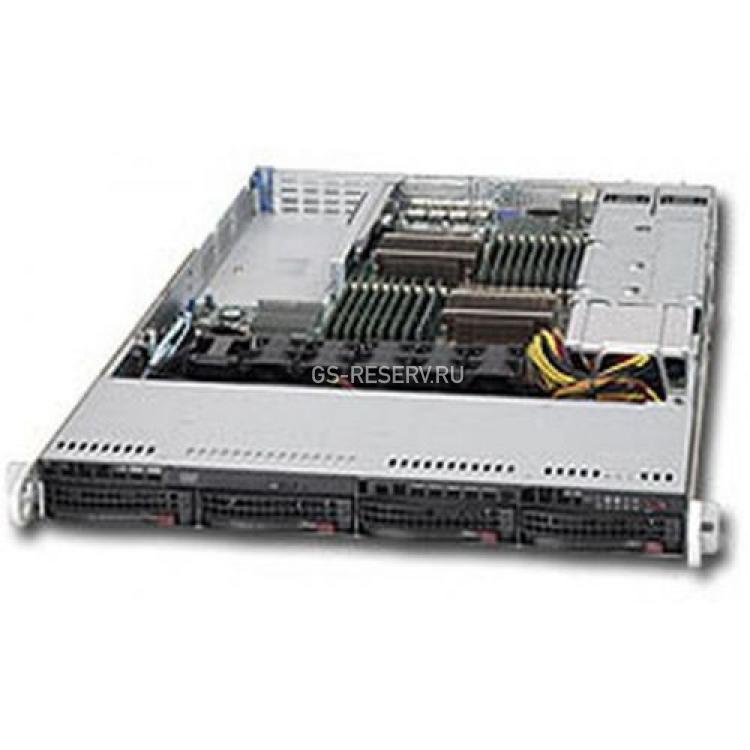 Платформа SuperMicro SuperServer Dual Socket LGA1366 i5520 12DDRIII 6xSATAII 4xHotSwap PCI-E8x 2GbLAN 6400Mhz 2x650Wt E-ATX DVD 1U(SYS-6016T-URF)