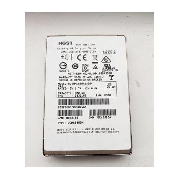 Твердотелый Накопитель SSD SAS HGST Ultrastar SSD1600MM 4 800Gb 1100/765Мб/сек 12G MLC 10DWPD 130K/100K IOPS TRIM AF NCQ SAS 2,5"(HUSMM1680ASS204)