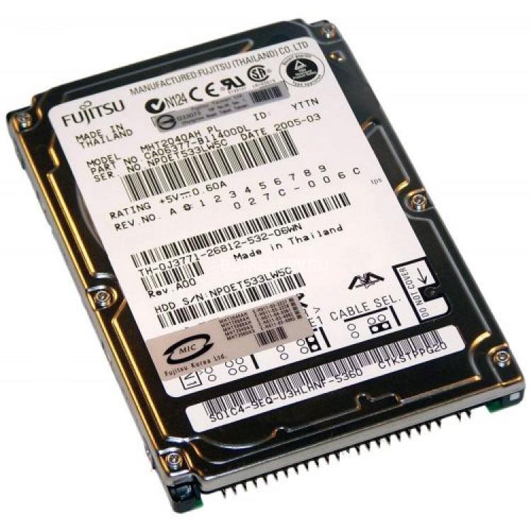 Жесткий Диск Fujitsu 40Gb (U100/5400/8Mb) IDE 2,5"(MHT2040AH)